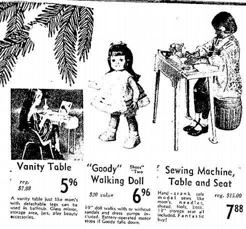 Wisconsin State Journal toy ads: 1960s